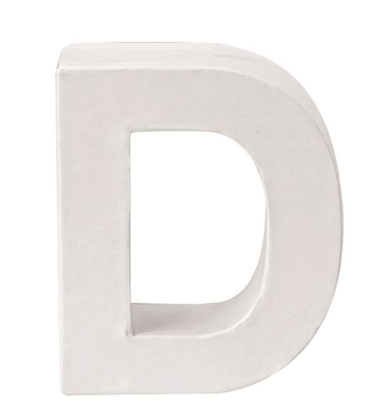 Products  Cardboard letter D 10x3,5cm