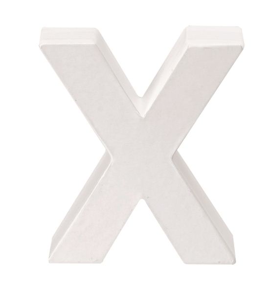 Products | Cardboard letter X 10x3,5cm